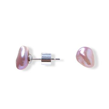 Blush Keshi Pearl Stud Earrings by NINEMOO – product image