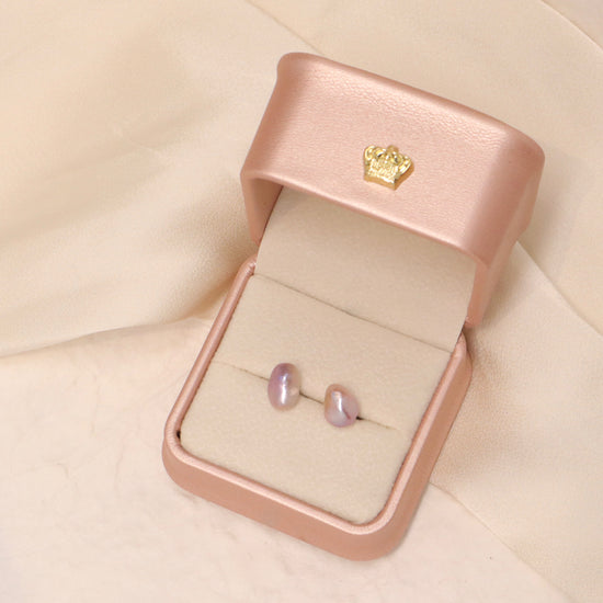 Blush Keshi Pearl Stud Earrings by NINEMOO – product view 4