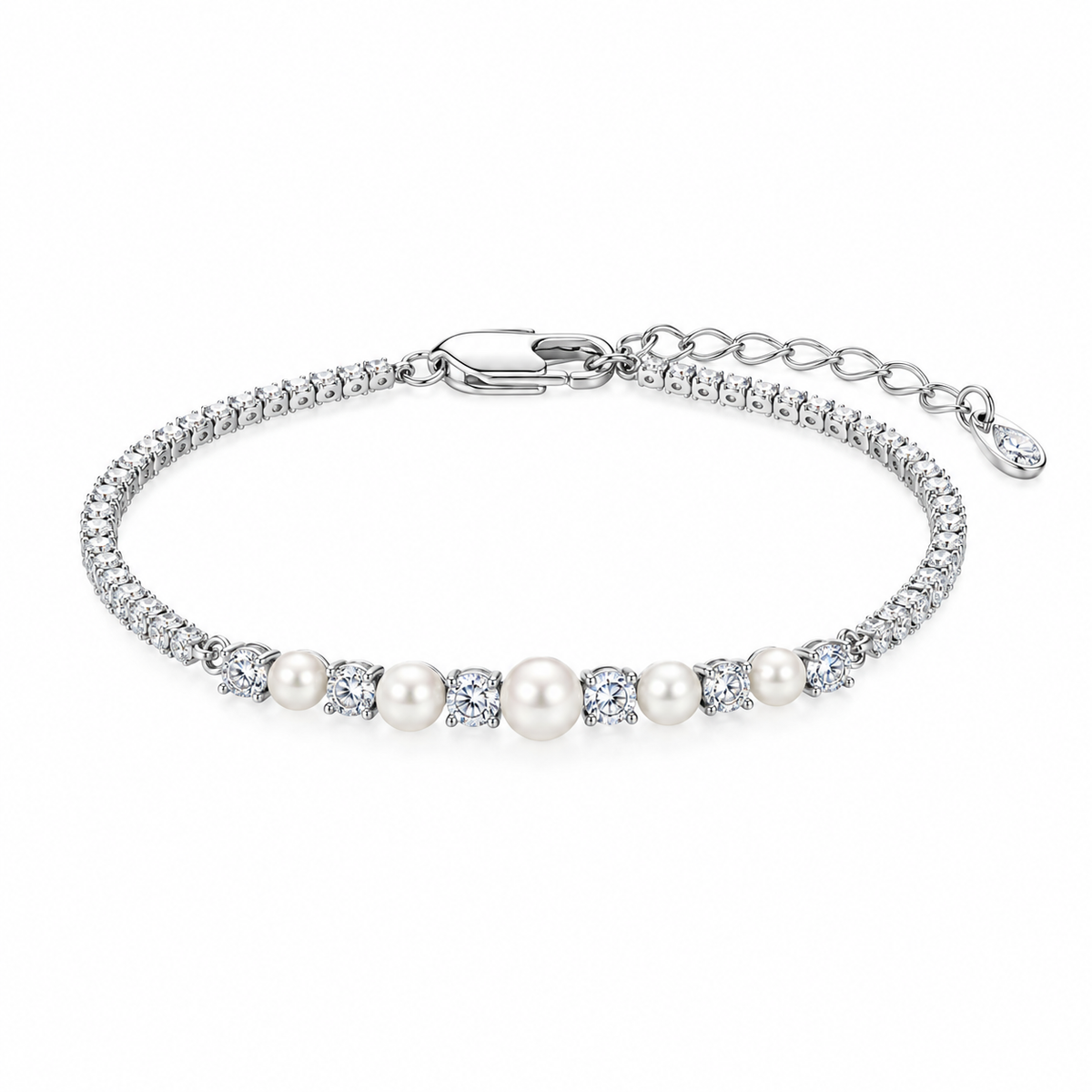 Celeste Pearl Tennis Bracelet by NINEMOO – product image
