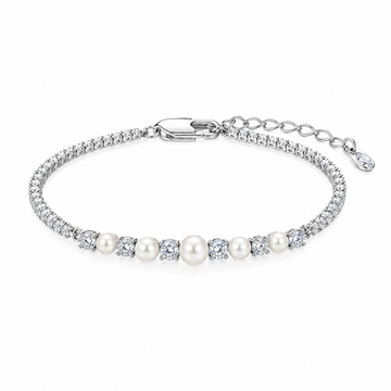 Celeste Pearl Tennis Bracelet by NINEMOO – product image