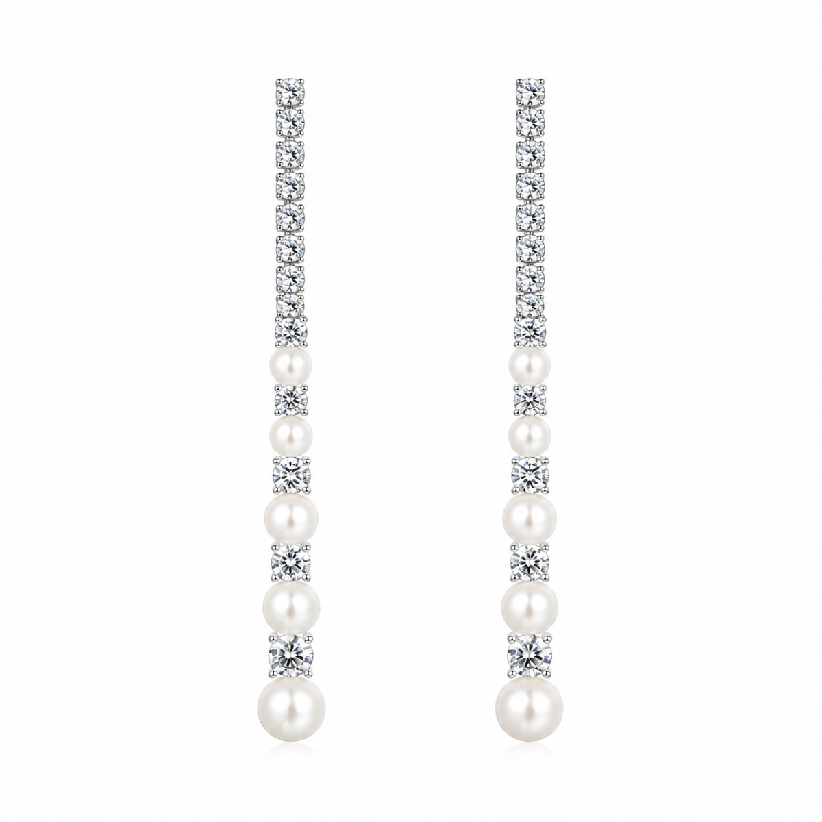 Celeste Pearl Tennis Earrings by NINEMOO – product image