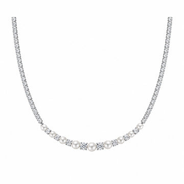Celeste Pearl Tennis Necklace by NINEMOO – product image