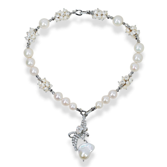 Celestial Blossom Pearl Necklace by NINEMOO – product image