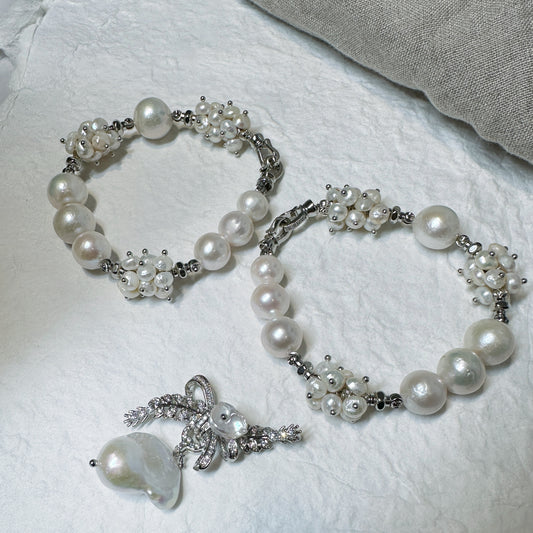 Celestial Blossom Pearl Necklace by NINEMOO – detail view