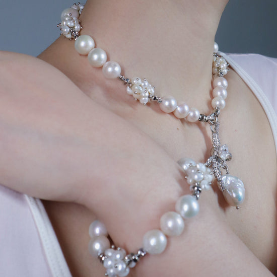 Celestial Blossom Pearl Necklace by NINEMOO – product view 6