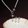 Celestial North Star Pearl Earrings by NINEMOO – alternate view