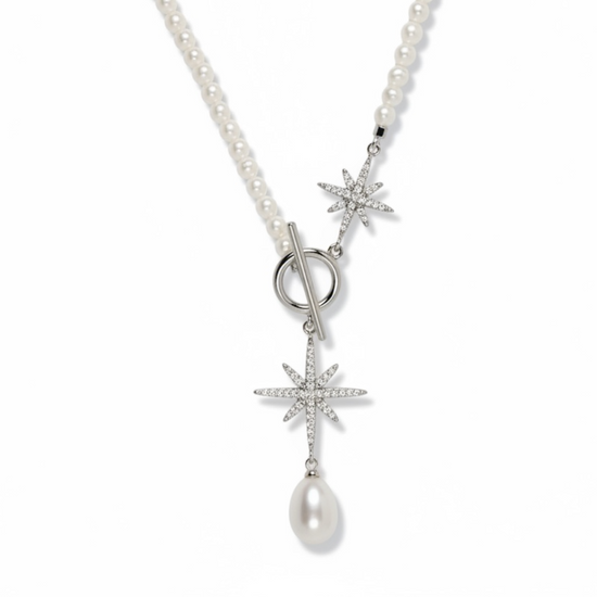 Celestial North Star Pearl Necklace by NINEMOO – product image