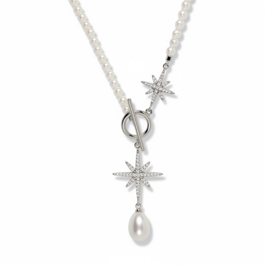 Celestial North Star Pearl Necklace by NINEMOO – product image
