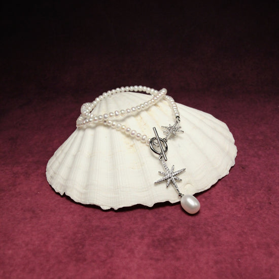 Celestial North Star Pearl Necklace by NINEMOO – product view 4