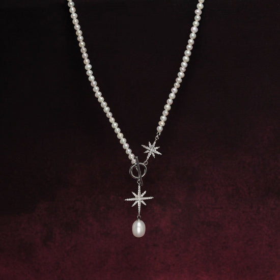 Celestial North Star Pearl Necklace by NINEMOO – product view 5