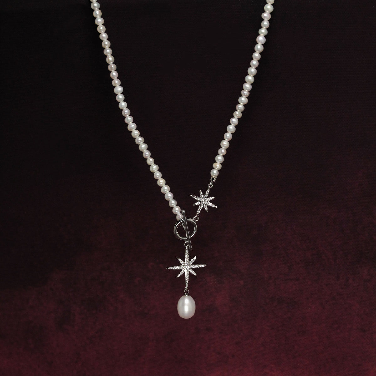 Celestial North Star Pearl Necklace by NINEMOO – product view 5