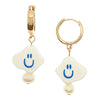 Ceramic Cloud And Pearl Earrings by NINEMOO – product image
