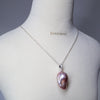 Aurora Pink Baroque Pearl Necklace by NINEMOO – detail view