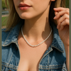 Classic Round 4mm Pearl Necklace by NINEMOO – detail view