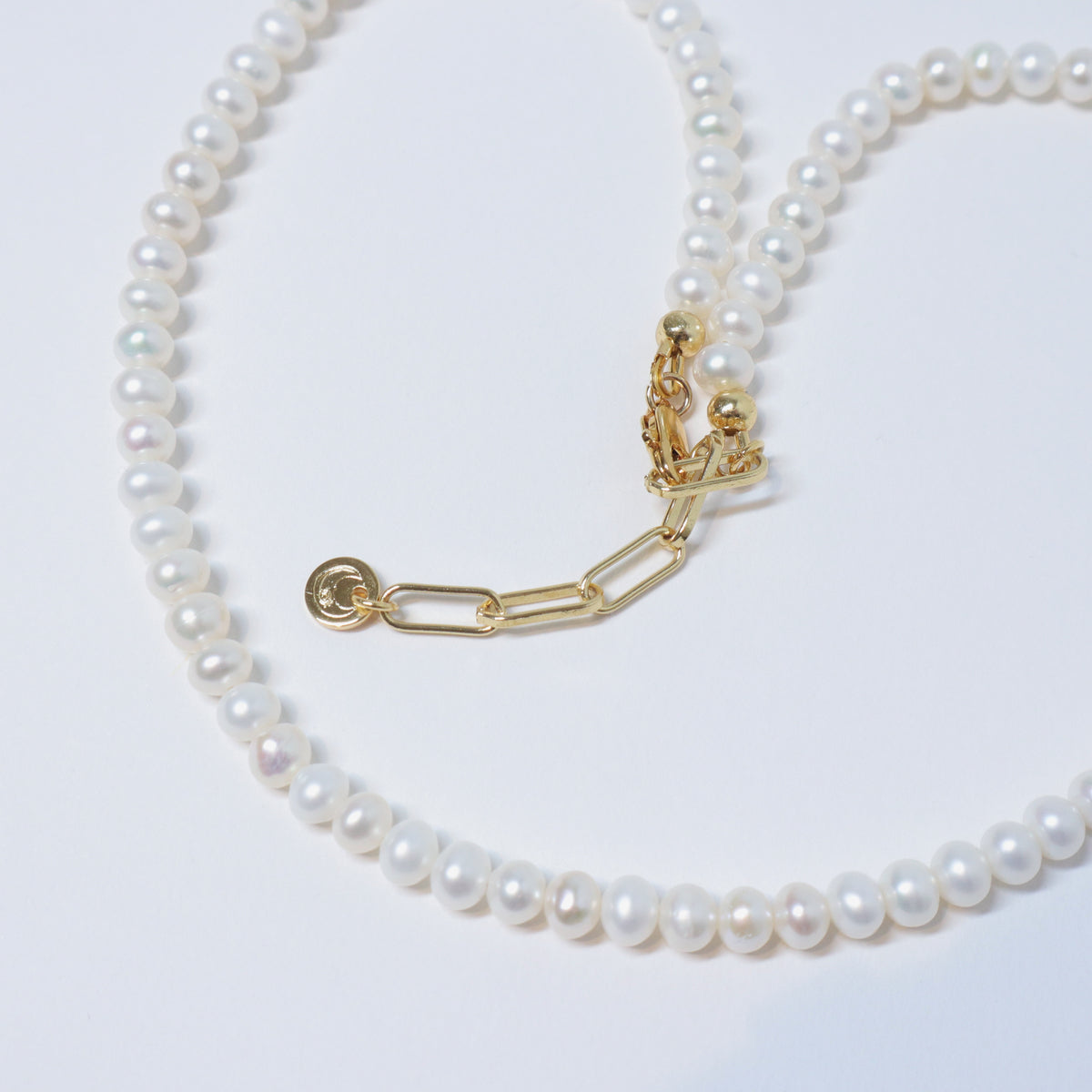 Classic Round 4mm Pearl Necklace by NINEMOO – product view 6