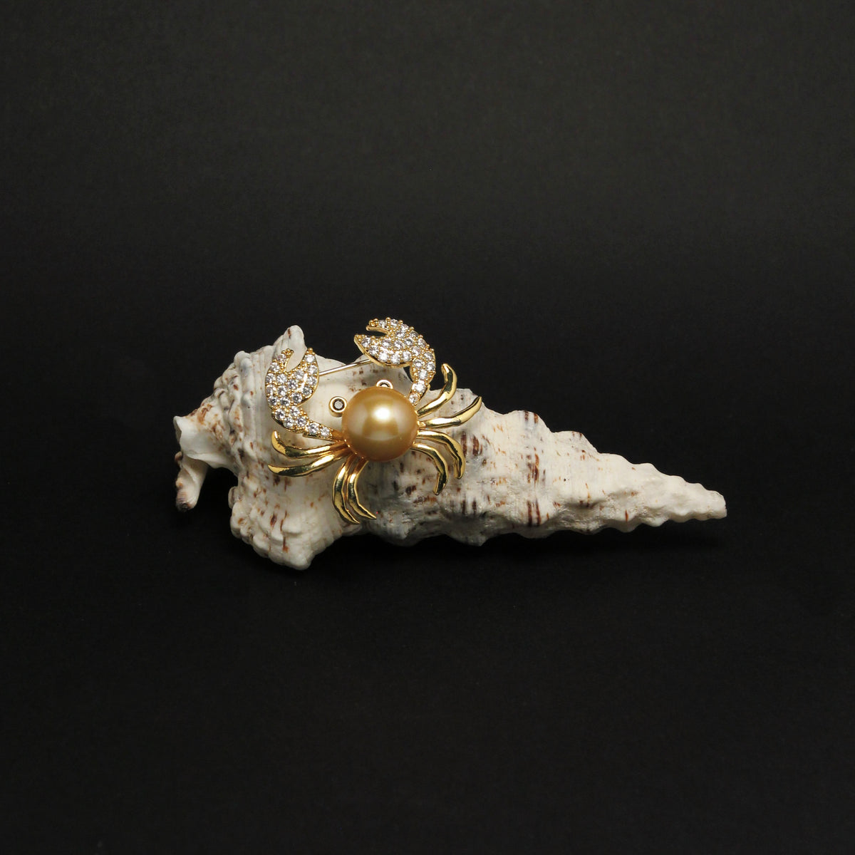 Golden Tide Crab Brooch by NINEMOO – product view 4