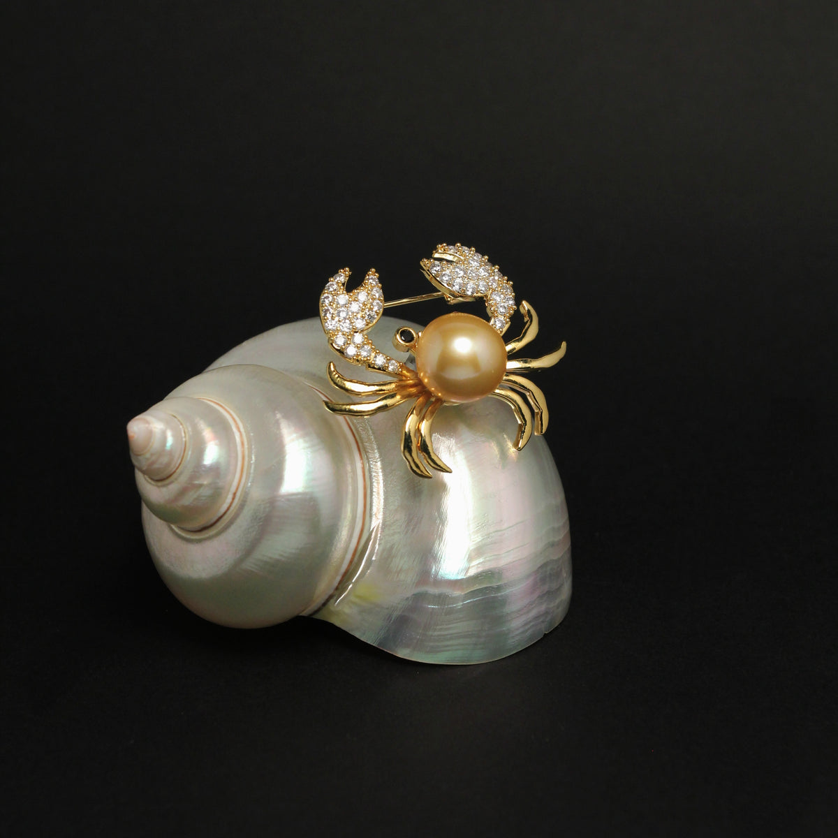 Golden Tide Crab Brooch by NINEMOO – product view 5