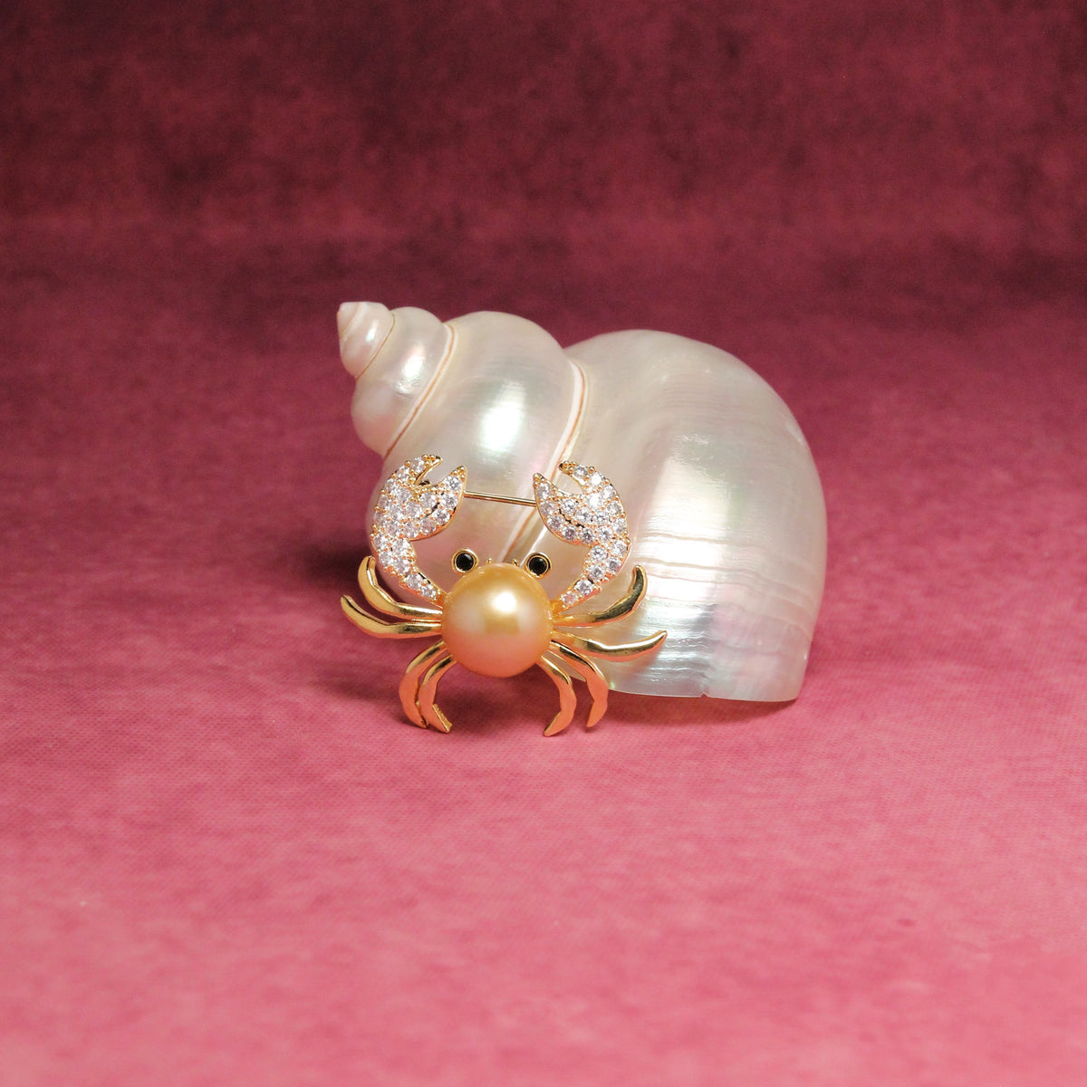 Golden Tide Crab Brooch by NINEMOO – product view 6