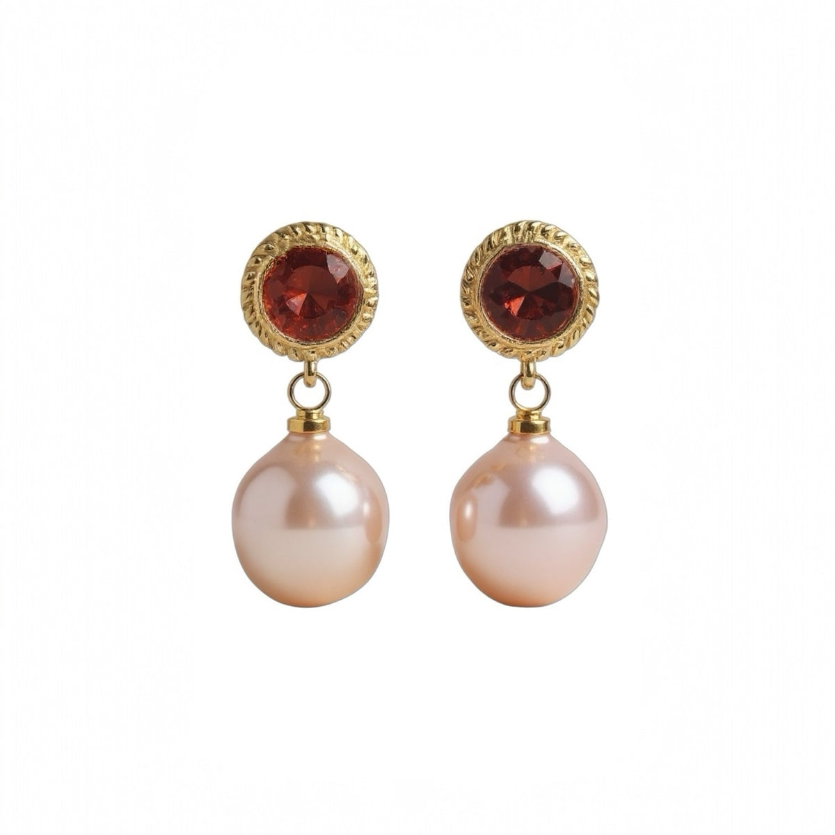 Crimson Grace Pearl Earrings by NINEMOO – product image