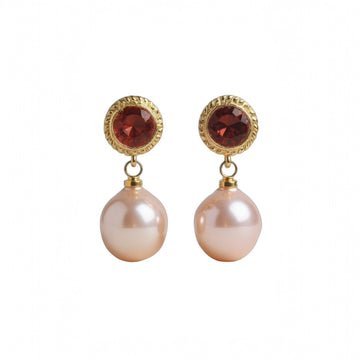 Crimson Grace Pearl Earrings by NINEMOO – product image