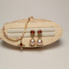 Crimson Grace Pearl Earrings by NINEMOO – product view 4