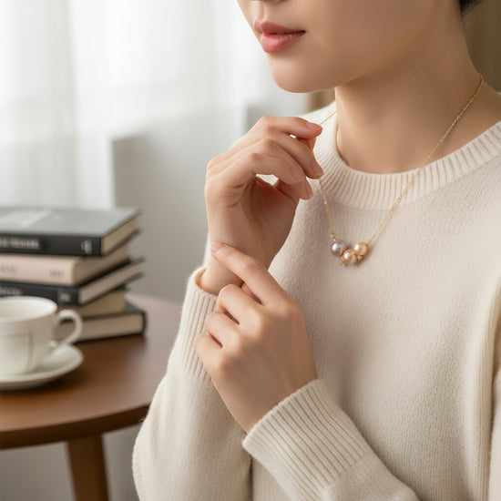 Eclipse Afterglow Pearl Necklace by NINEMOO – product view 7