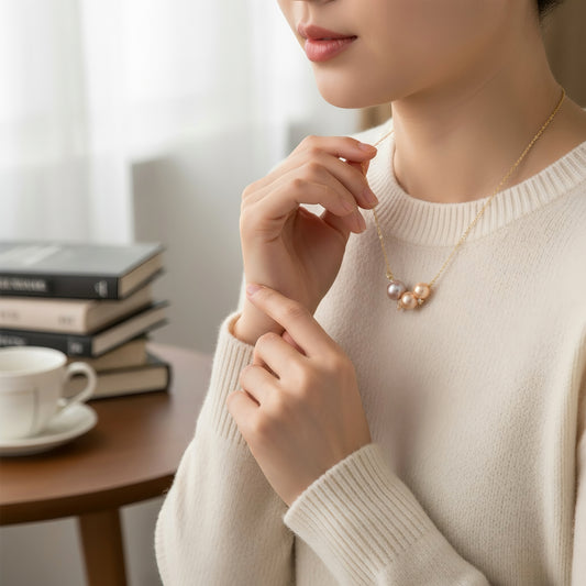 Eclipse Afterglow Pearl Necklace by NINEMOO – product view 7