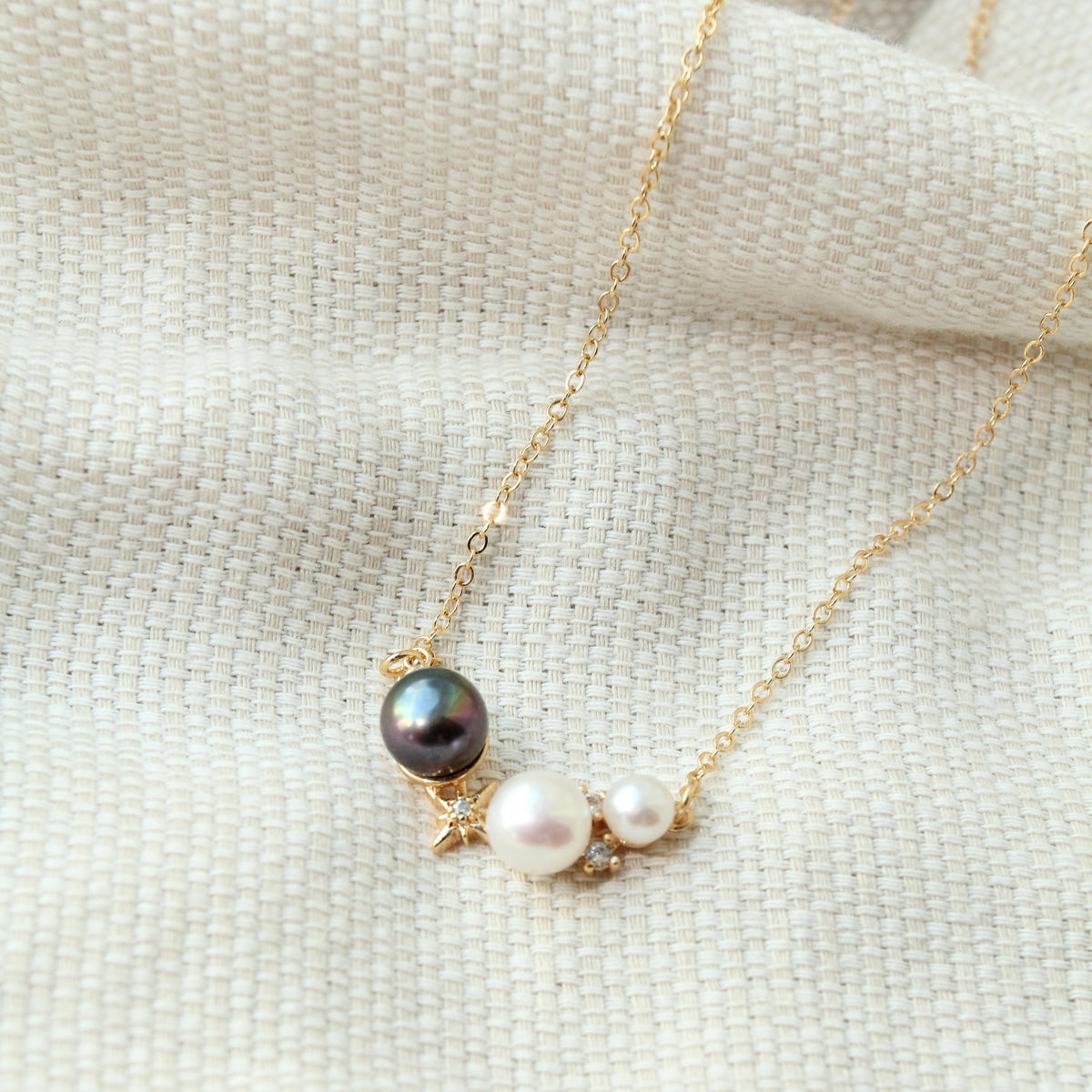 Eclipse Pearl Necklace by NINEMOO – product view 4
