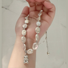 Rectangular Pearl & Bear Pendant Necklace by NINEMOO – product view 4