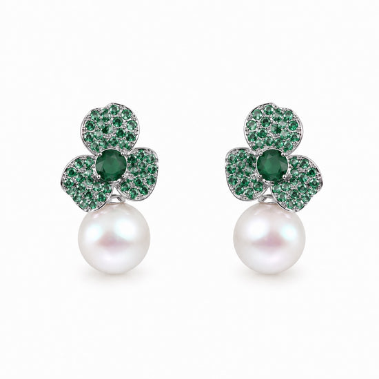 Émeraude Camellia Earrings by NINEMOO – product image
