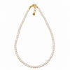 Épure Petite Pearl Necklace by NINEMOO – natural ivory-white freshwater pearls, white background
