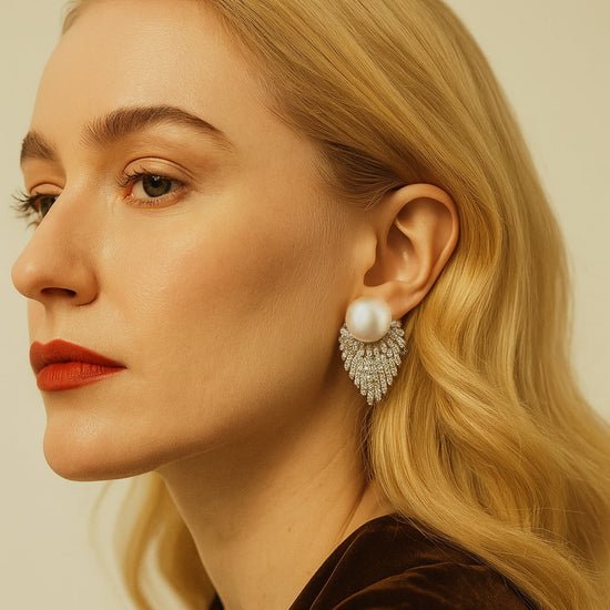 Seraphina Pearl Earrings by NINEMOO – product view 4