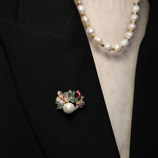 Florence Pearl Bloom Pendant Brooch by NINEMOO – product view 7