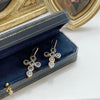 Florentine Elegance Cross Earrings by NINEMOO – detail view
