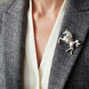 Gallant Stallion Pearl Brooch-Pendant by NINEMOO – detail view