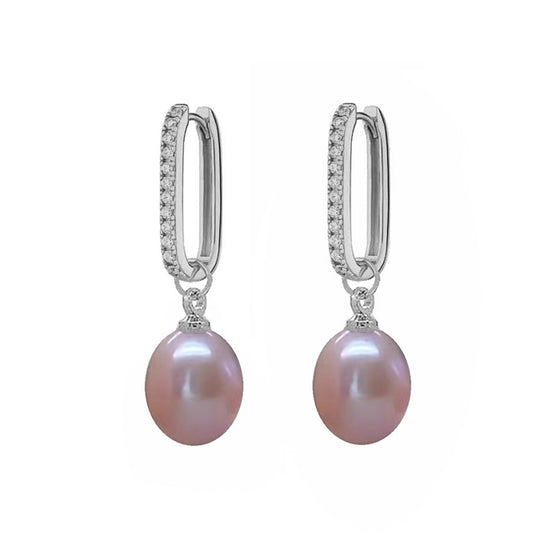Gleaming Zircon Pearl Earrings by NINEMOO – product image