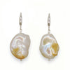 Gold Flecked Baroque Pearl Earrings by NINEMOO – product image