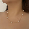Gold Luminous Pearl Necklace by NINEMOO – alternate view