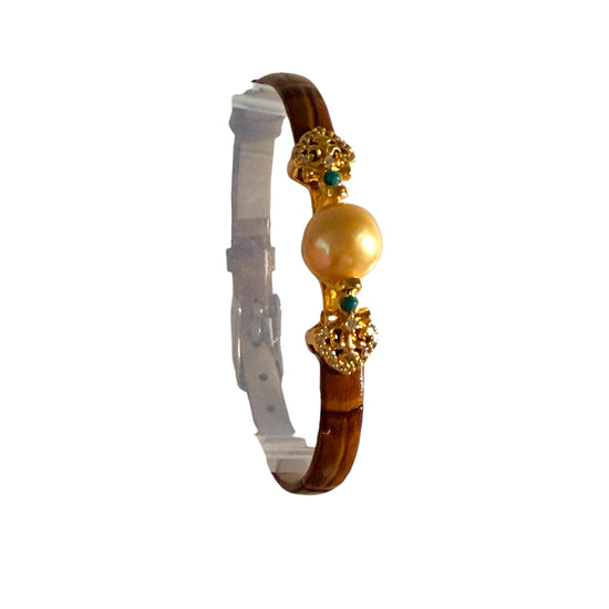 Gold Pearl Time Bracelet by NINEMOO – product view 7