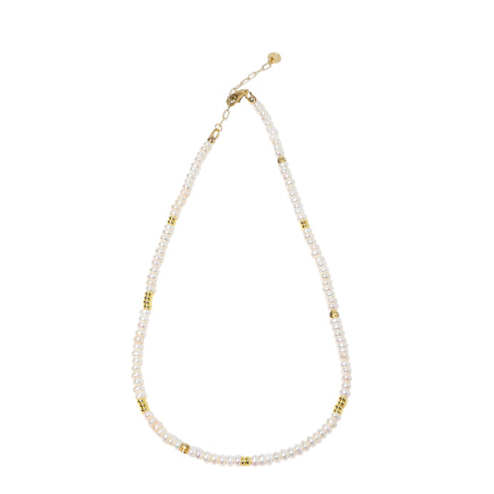 Golden Gleam Pearl Necklace by NINEMOO – product image