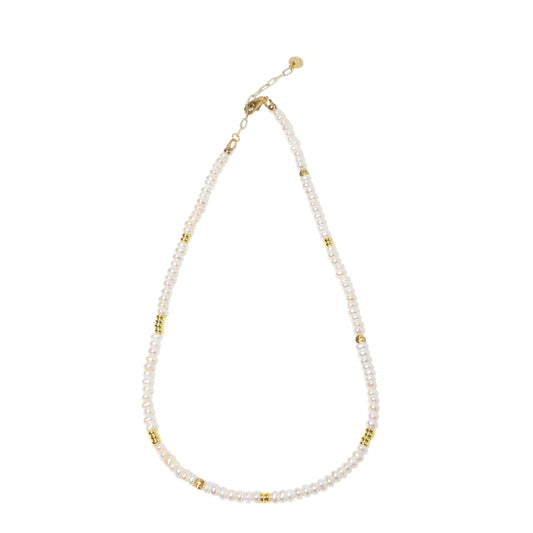 Golden Gleam Pearl Necklace by NINEMOO – product image