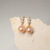 Golden Glow Baroque Pearl Earrings by NINEMOO – alternate view