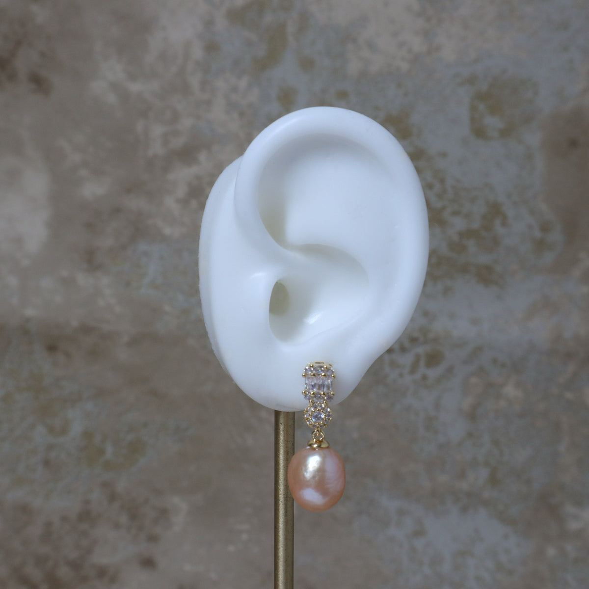 Golden Glow Baroque Pearl Earrings by NINEMOO – product view 5