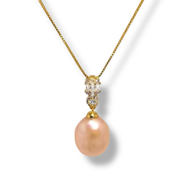 Golden Glow Baroque Pearl Necklace by NINEMOO – product image