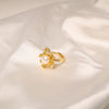 Sakura Gold Pearl Ring by NINEMOO – detail view