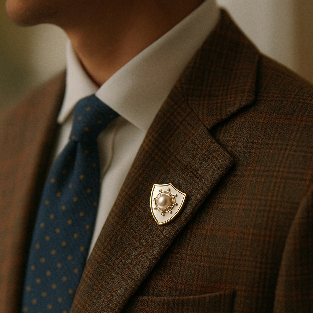 Guardian Pearl Brooch by NINEMOO – detail view