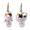 Ceramics Happy Cat Earrings by NINEMOO – product image