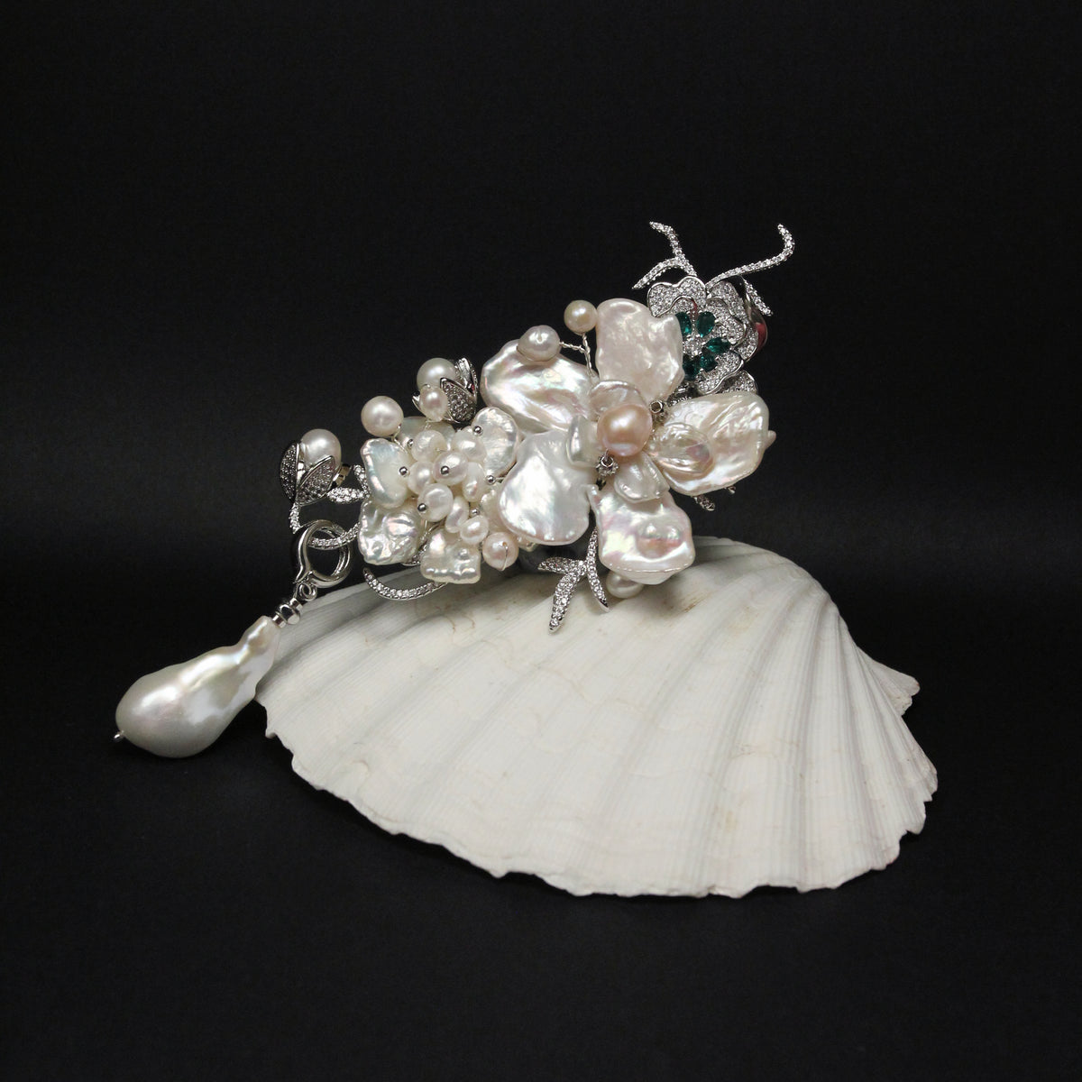 Imperial Baroque Bloom Brooch by NINEMOO – detail view