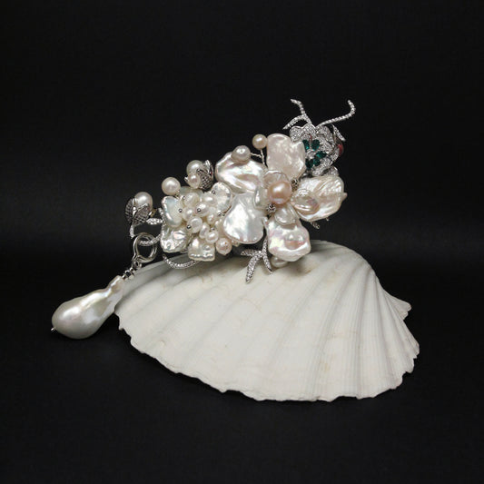 Imperial Baroque Bloom Brooch by NINEMOO – detail view
