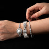 Interlace Triple Pearl Bracelet by NINEMOO – detail view